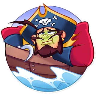 🤢-Shiver Me Timbers, Telegram Sticker