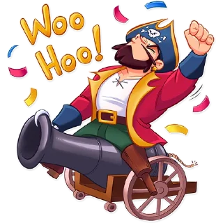 🥳-Shiver Me Timbers, Telegram Sticker