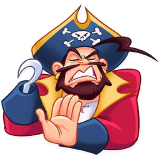 🙅‍♂️-Shiver Me Timbers, Telegram Sticker