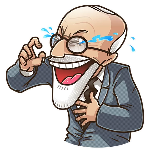 Sigmund Freud, telegram sticker
