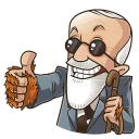 👍-Sigmund Freud, Telegram Sticker