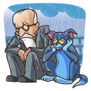 😿-Sigmund Freud, Telegram Sticker