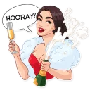 🍾-Monica Bellucci, Telegram Sticker