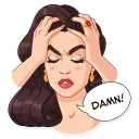 😠-Monica Bellucci, Telegram Sticker