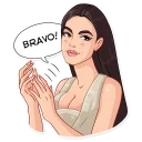 👏-Monica Bellucci, Telegram Sticker