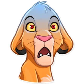 😨-Simba, Telegram Sticker