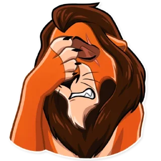 🤦‍♂-Simba, Telegram Sticker