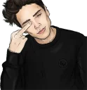 😐-Cr : @sjd_fzl ^^), Telegram Sticker