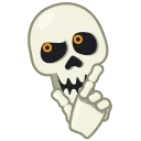 🤔-Skull, Telegram Sticker