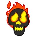 🔥-Skull, Telegram Sticker