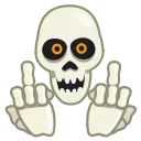 🖕-Skull, Telegram Sticker