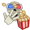 🍿-Skull, Telegram Sticker