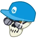 😎-Skull, Telegram Sticker