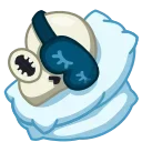 😴-Skull, Telegram Sticker