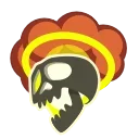 🤯-Skull, Telegram Sticker