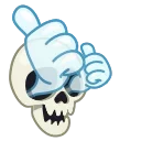 👍-Skull, Telegram Sticker