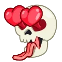 😍-Skull, Telegram Sticker