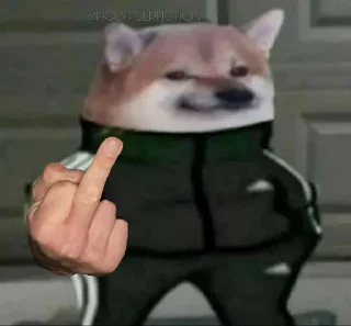 🖕-Slav Cheems | @HolyPulpFiction, Telegram Sticker