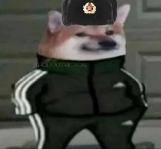 😐-Slav Cheems | @HolyPulpFiction, Telegram Sticker