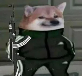 🔫-Slav Cheems | @HolyPulpFiction, Telegram Sticker