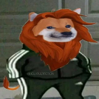 🦁-Slav Cheems | @HolyPulpFiction, Telegram Sticker