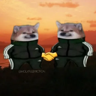 🤝-Slav Cheems | @HolyPulpFiction, Telegram Sticker