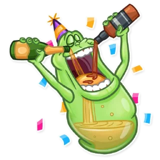 🥳-Slimer, Telegram Sticker
