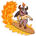 🏄-Sly Baphomet, Telegram Sticker