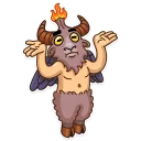 😐-Sly Baphomet, Telegram Sticker