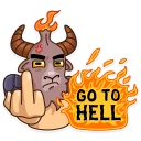 🖕-Sly Baphomet, Telegram Sticker