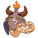 ❤-Sly Baphomet, Telegram Sticker