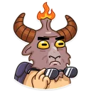 😮-Sly Baphomet, Telegram Sticker