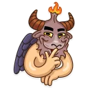 🤐-Sly Baphomet, Telegram Sticker