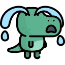 😢-Little Dinosaur, Telegram Sticker