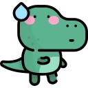😢-Little Dinosaur, Telegram Sticker