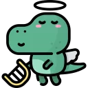 😇-Little Dinosaur, Telegram Sticker