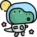 😱-Little Dinosaur, Telegram Sticker