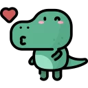 😍-Little Dinosaur, Telegram Sticker