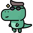 😊-Little Dinosaur, Telegram Sticker