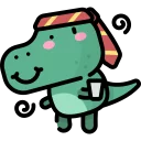 😜-Little Dinosaur, Telegram Sticker