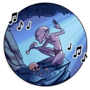 🎤-Gollum, Telegram Sticker