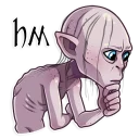 🤔-Gollum, Telegram Sticker