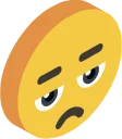 😞-3D Smile, Telegram Sticker