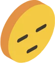 😐-3D Smile, Telegram Sticker