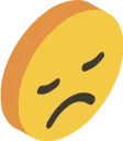 😞-3D Smile, Telegram Sticker