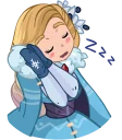 😴-Snegurochka, Telegram Sticker