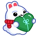 ❤️-Snow Babbit, Telegram Sticker