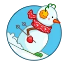 ⛷-Snowman, Telegram Sticker