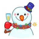 🥂-Snowman, Telegram Sticker