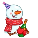 🥳-Snowman, Telegram Sticker